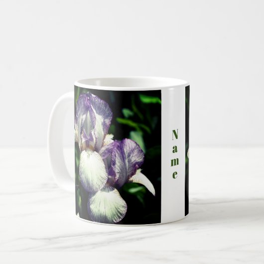 Mug Paire Fleur Iris Personnalisée (Devant gauche)