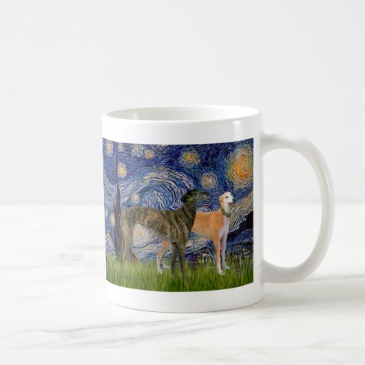 Mug Paire Greyhound - Nuit étoilée (Droite)