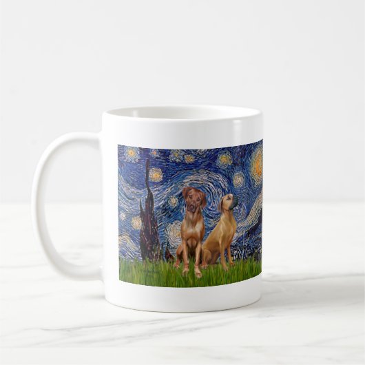 Mug Paire Rhodesian Ridgeback - Nuit étoilée (Gauche)