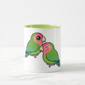 Mug paires adorables Pêche-faites face de perruche (Centre)