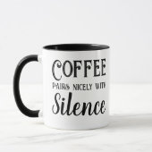 Mug Paires de café bien avec silence (Gauche)