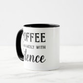 Mug Paires de café bien avec silence (Devant gauche)
