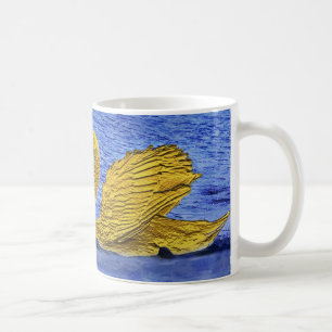 Mug paires de cygnes d'or