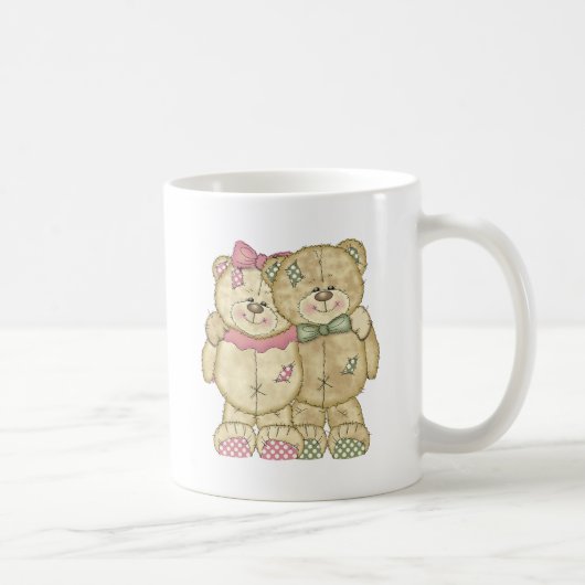 Mug Paires d'ours de nounours - couleurs originales (Droite)