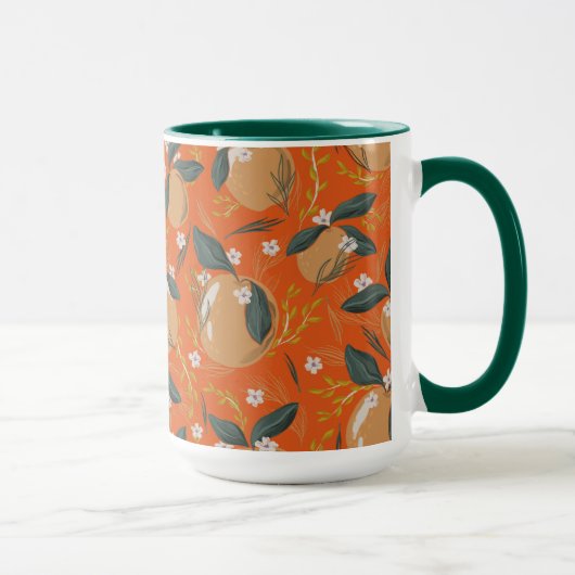 Mug Paires et fleurs de Noël motif (Droite)