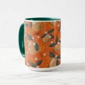Mug Paires et fleurs de Noël motif (Devant gauche)