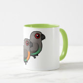 Mug paires Rouge-gonflées de perroquet (Devant droit)
