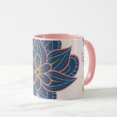 Mug Paisley Art, Blue et Purple Graphisme (Devant droit)