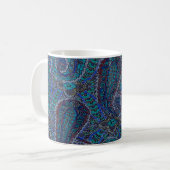 Mug Paisley Bleu Indien Boho Classique Vintage (Devant gauche)