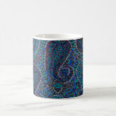 Mug Paisley Bleu Indien Boho Classique Vintage (Centre)