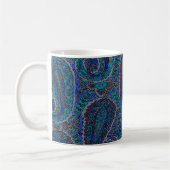 Mug Paisley Bleu Indien Boho Classique Vintage (Gauche)