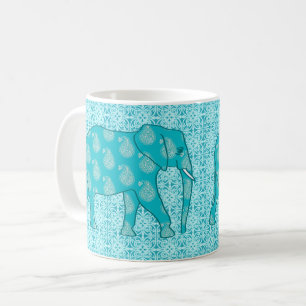 Mug Paisley - bleu turquoise et aqua