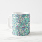 Mug paisley bleu vintage (Devant gauche)