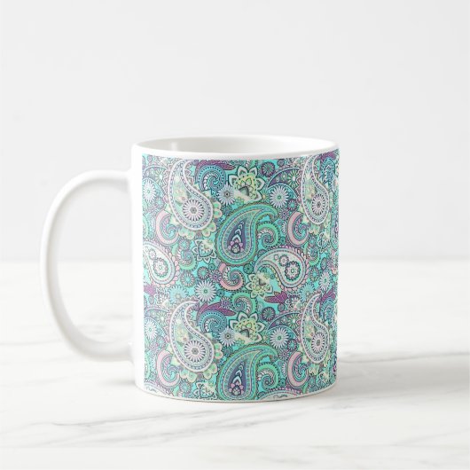 Mug paisley bleu vintage (Gauche)