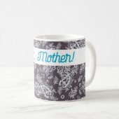 Mug Paisley brun chocolat (Devant droit)