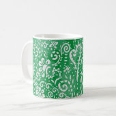 Mug Paisley coeur vert (Devant gauche)