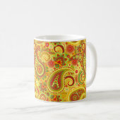 Mug Paisley couleur agrumes (Devant droit)