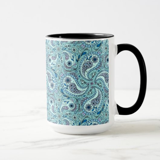 Mug Paisley en bleu bébé (Droite)