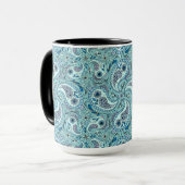 Mug Paisley en bleu bébé (Devant gauche)