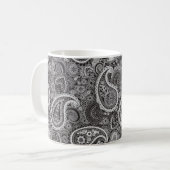 Mug Paisley noir et blanc (Devant gauche)