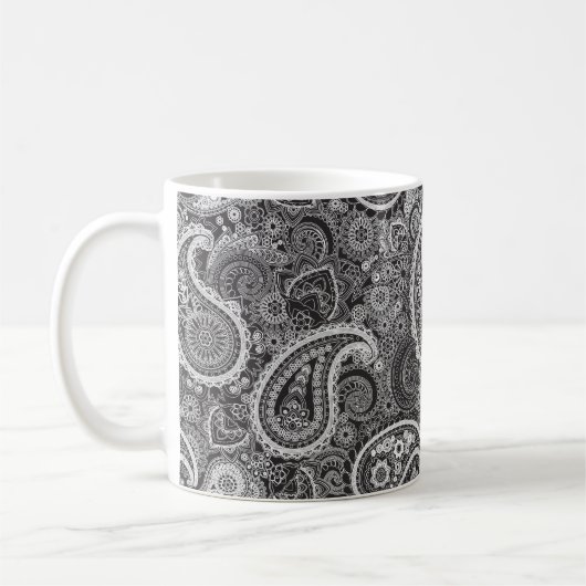 Mug Paisley noir et blanc (Gauche)