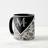 Mug Paisley noir et blanc    (Devant gauche)