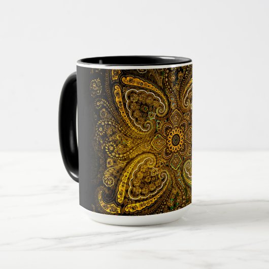Mug Paisley Nostalgie Dorée (Devant gauche)