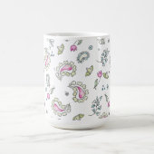 Mug Paisley Obsession Rose et Musique verte (Centre)