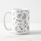 Mug Paisley Obsession Rose et Musique verte (Gauche)