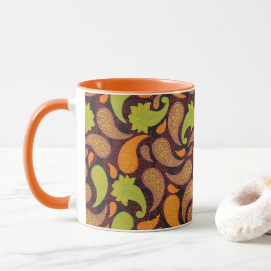 Mug Paisley Pattern  (Avec donut)
