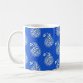 Mug Paisley perse - blanc sur bleu (Gauche)