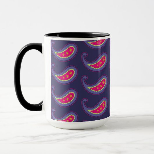 Mug Paisley rose et violet (Gauche)