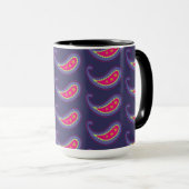 Mug Paisley rose et violet (Devant droit)