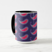 Mug Paisley rose et violet (Devant gauche)