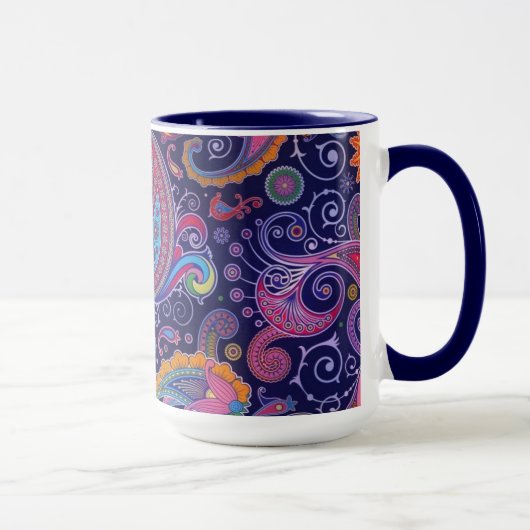 Mug Paisley rose violet (Droite)