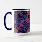 Mug Paisley rose violet (Gauche)