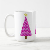 Mug Paisley violet arbre de Noël moderne (Gauche)