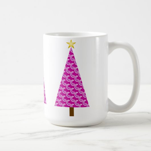 Mug Paisley violet arbre de Noël moderne (Droite)