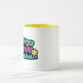 Mug Paix, amour, basket-ball ; Rétro (Centre)