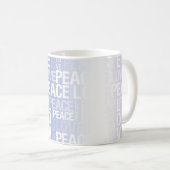 Mug Paix Amour Blanc Violet (Devant droit)