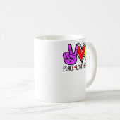 Mug Paix Amour Bonheur Positivité (Devant droit)