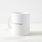 Mug Paix Amour Cheeseburgers (Devant gauche)