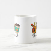 Mug Paix, Amour, Chute Leopard Citrouille Épice Latte (Centre)