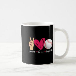 Mug Paix Amour Et Baseball Équipe De Baseball Drôle Am