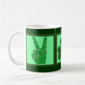 Mug Paix, amour et bière irlandaise (Gauche)