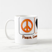 Mug Paix, amour et bonbons au maïs (Gauche)