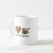 Mug Paix, amour et fentes (Devant gauche)