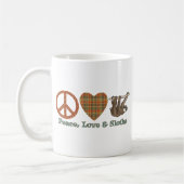 Mug Paix, amour et fentes (Gauche)