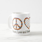 Mug Paix, amour et hippocampes (Devant gauche)