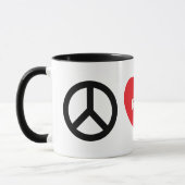 Mug Paix, amour et laboratoires personnalisés (Gauche)